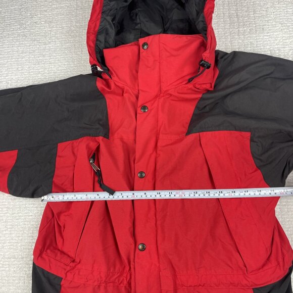 VTG The North Face Gore Activent Hooded Jacket Men M Retro Fire Red & Black Read - Picture 9 of 16